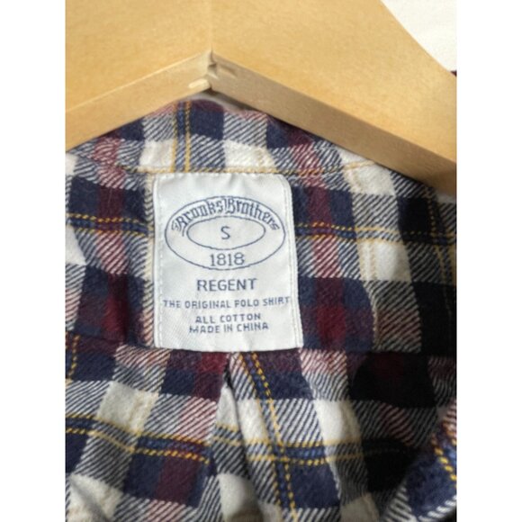 Brooks Brothers Regent Plaid Long Sleeve Button Down size Small Blue/Red - Picture 2 of 6